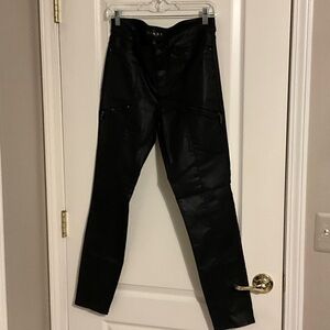 White House Black Market Black Coated Skinny Pants